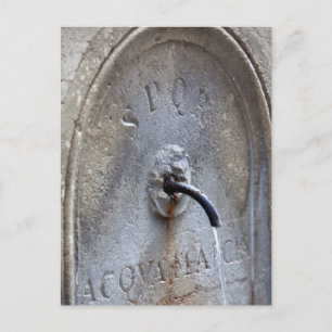 Ancient Roman public water fountain Postcard