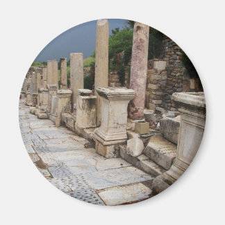 Ancient Roman road in the city of Ephesus, Turkey Magnet