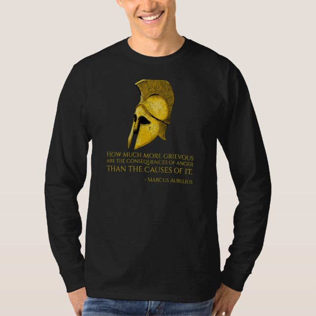 Ancient Roman Stoicism  Marcus Aurelius Quote  Phi T-Shirt (Front)