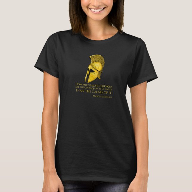 Ancient Roman Stoicism  Marcus Aurelius Quote  Phi T-Shirt (Front)