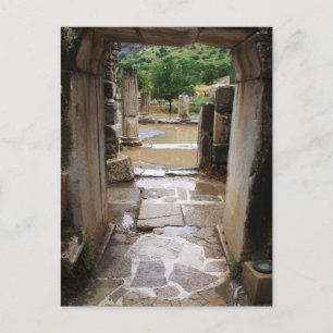 Ancient Roman stone doorway in Ephesus, Turkey Postcard