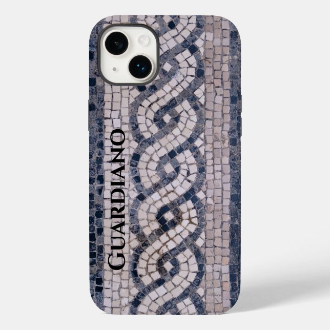 Ancient Roman Torsade Mosaic Custom Name  Case-Mate iPhone Case (Back)