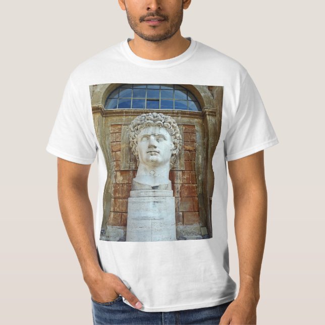 Ancient Roman Warrior Latin Sculpture Men's T-Shir T-Shirt (Front)