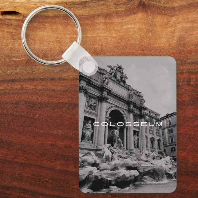 Ancient Rome Colosseum , Historic Roman Travel Key Ring (Front)
