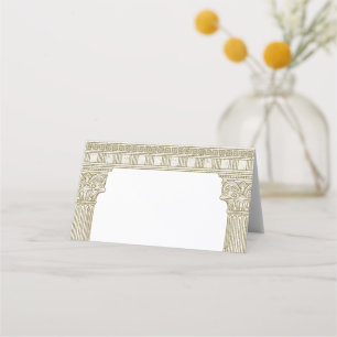 Ancient Rome Party with elegant temple columns Place Card