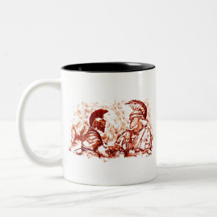 Ancient Rome soldiers Two-Tone Coffee Mug