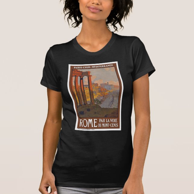Ancient Rome Travel Ad Painting T-Shirt (Front)