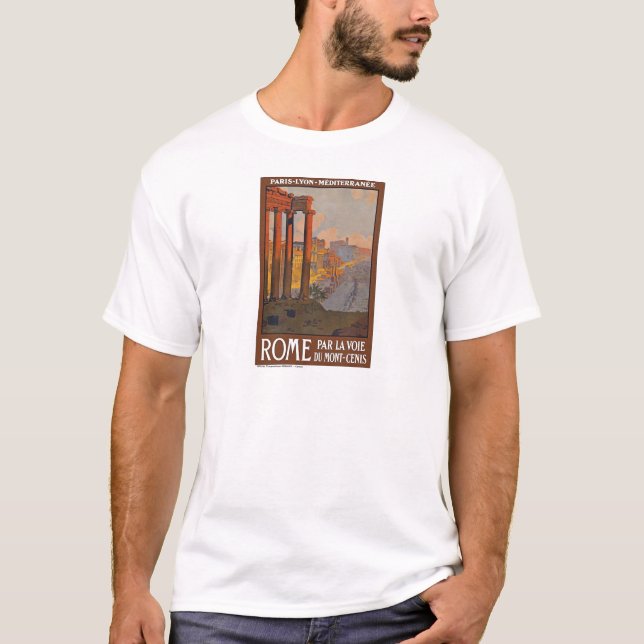 Ancient Rome Travel Ad Painting T-Shirt (Front)