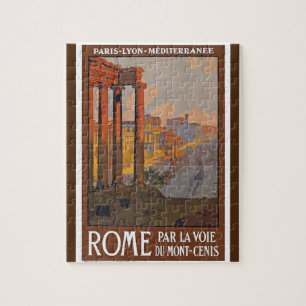 Ancient Rome Travel Advertisement Painting Jigsaw Puzzle
