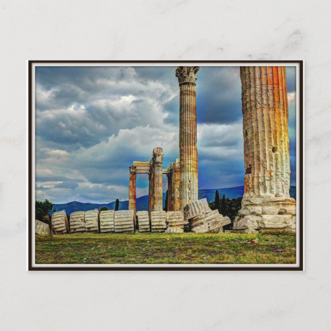 Ancient Ruins in Athens Greece Postcard (Front)