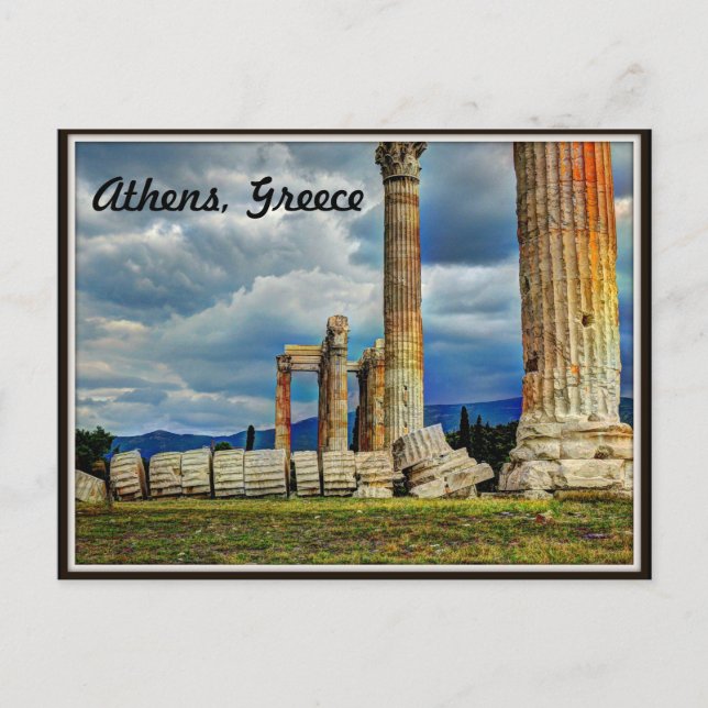 Ancient Ruins in Athens Greece Postcard (Front)