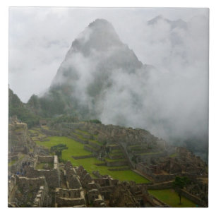 Ancient ruins of Machu Picchu with Andes Ceramic Tile