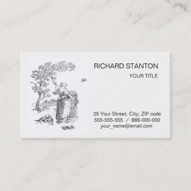 Ancient rural artwork business card (Front)