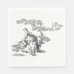 Ancient rural artwork napkin