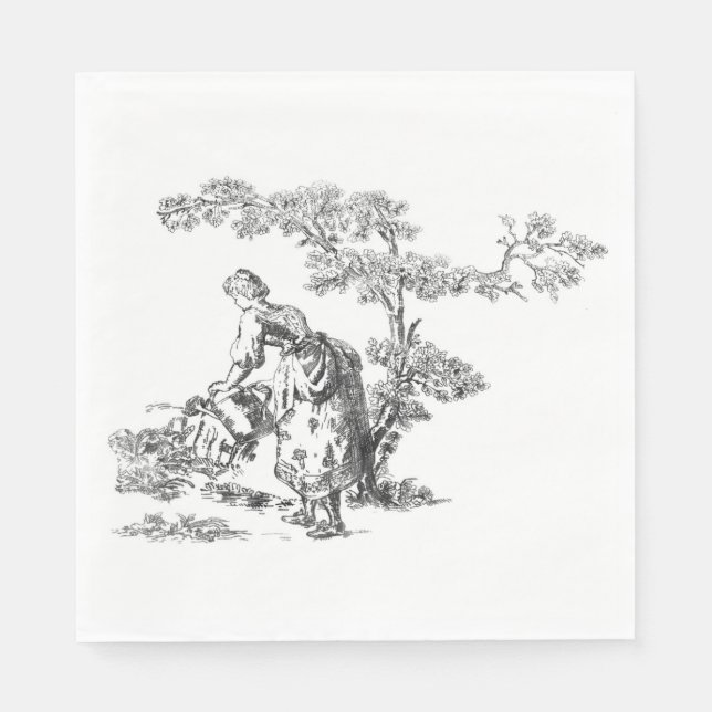 Ancient rural artwork napkin (Front)