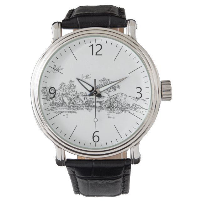 Ancient rural artwork watch (Front)