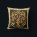 Ancient Rustic Round Gold Tree of LIfe by kedoki Cushion<br><div class="desc">Ancient Rustic Round Gold Tree of LIfe by kedoki</div>