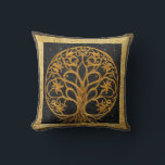 Ancient Rustic Round Gold Tree of LIfe by kedoki Cushion<br><div class="desc">Ancient Rustic Round Gold Tree of LIfe by kedoki</div>