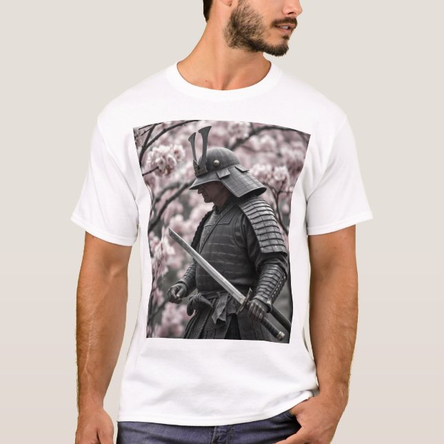 Ancient Samurai – A Charcoal Tribute to the Warrio T-Shirt (Front)