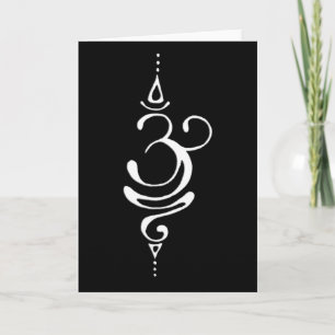 Ancient Sanskrit Symbol For Breathe Inspiration Om Card