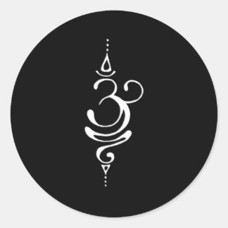 Ancient Sanskrit Symbol For Breathe Inspiration Om Classic Round Sticker