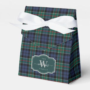 Ancient Scottish Clan Colquhoun Tartan Plaid Favour Box