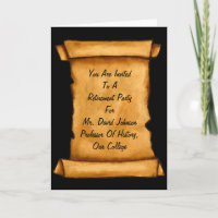 Ancient Scroll: Retirement Party: History: Art