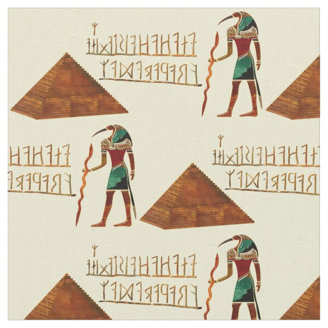 Ancient Secrets THOTH 3D Egyptian Scifi 2 Fabric (Close Up)