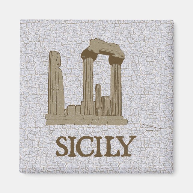 Ancient Sicily Agrigento Ruins Magnet (Front)
