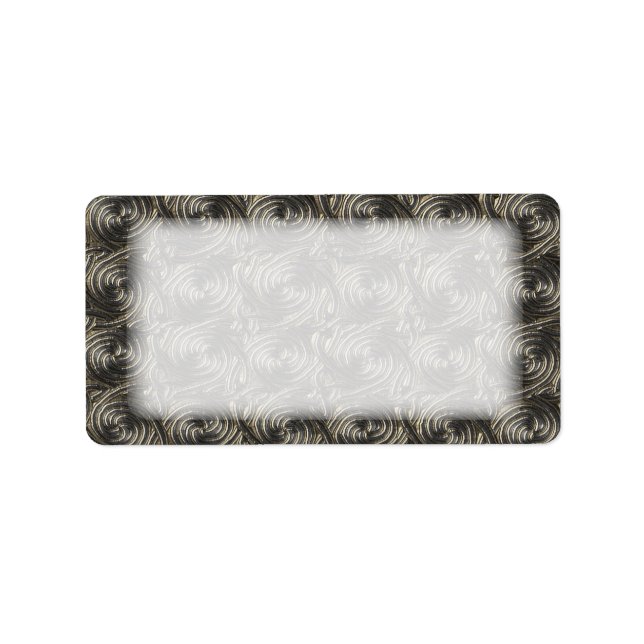 Ancient Silver Celtic Spiral Knots Pattern Label (Front)