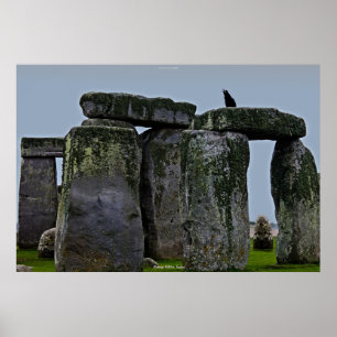 Ancient Site of Stonehenge Standing Stones & Rook Poster