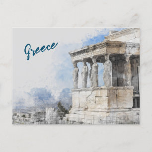 Ancient Sites ruins in Athens, Greece Postcard