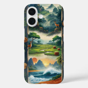 Ancient South Indian Nature iPhone 16 Case