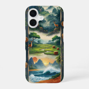 Ancient South Indian Nature iPhone 16 Case