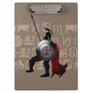Ancient Spartan Warrior Clipboard