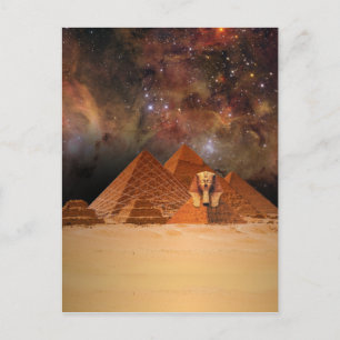 Ancient Sphynx in Space Postcard
