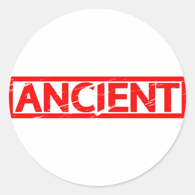 Ancient Stamp Classic Round Sticker (Front)