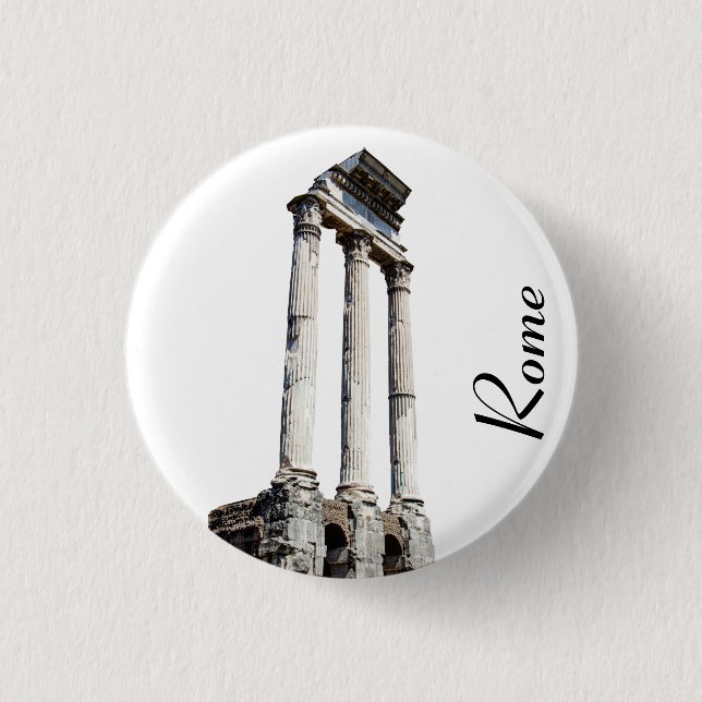 Ancient stone columns 3 cm round badge (Front)