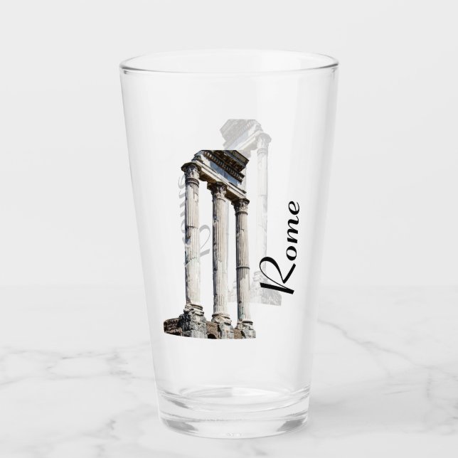 Ancient stone columns glass (Front)