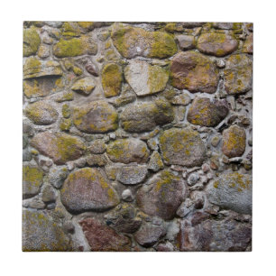 Ancient stone wall ceramic tile