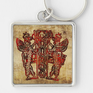 Ancient Sumerian Caduceus Key Ring