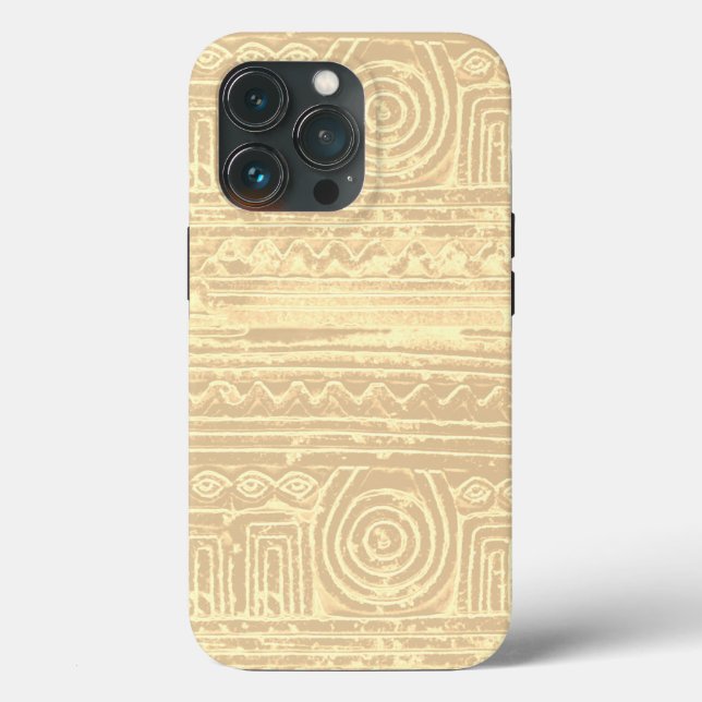 Ancient Sumerian Mesopotamian Pattern Cream Case-Mate iPhone Case (Back)