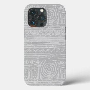 Ancient Sumerian Mesopotamian Pattern Grey iPhone 13 Pro Case
