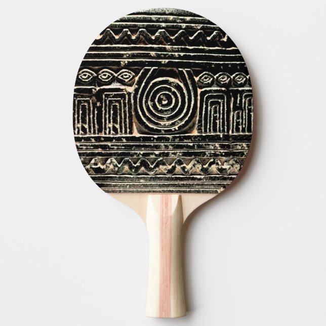 Ancient Sumerian Mesopotamian Pattern Ping Pong Paddle (Front)