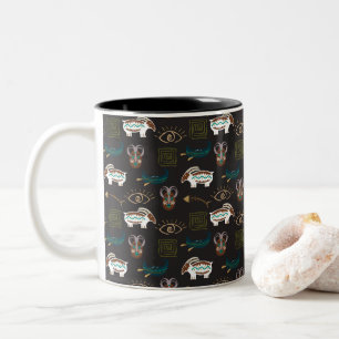 Ancient Symbols Pattern Two-Tone Coffee Mug