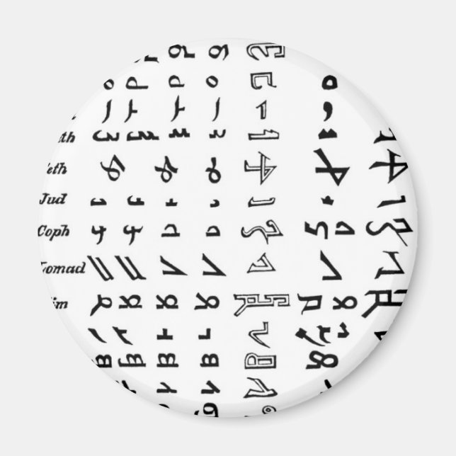 Ancient Syria Alphabet Magnet (Front)
