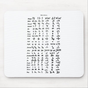 Ancient Syria Alphabet Mouse Pad