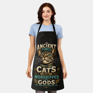 Ancient Tabby Cat Attitude Apron