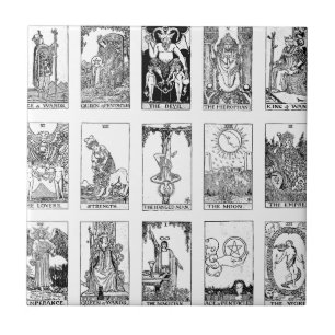 ancient tarot ceramic tile