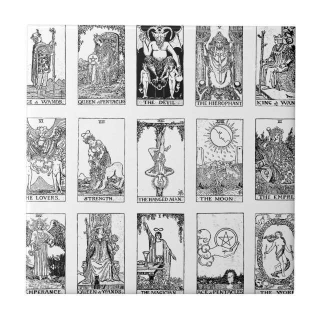 ancient tarot ceramic tile (Front)